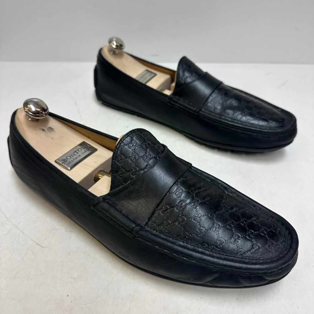 GUC Gucci Microguccissima Leather GG Loafers Drivers Made in Italy UK 9.5 US 10 - Picture 4 of 13